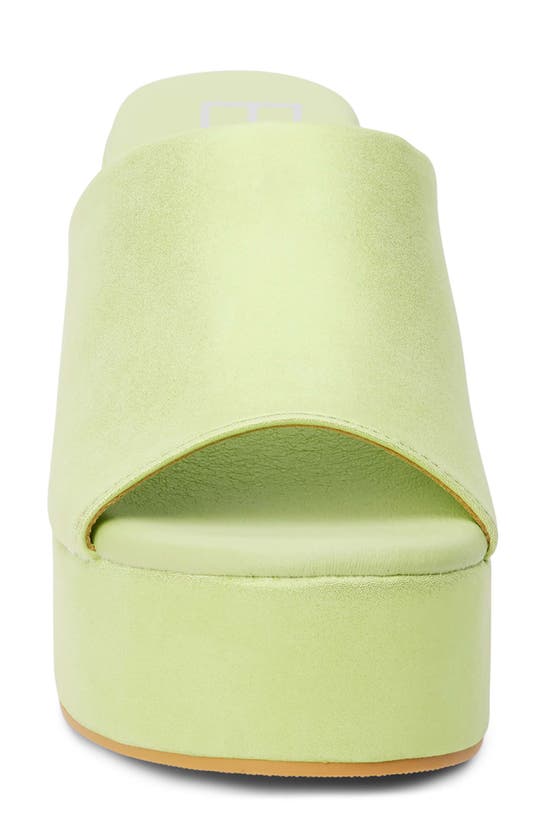 Shop Coconuts By Matisse Terry Platform Sandal In Lime Frost Metallic