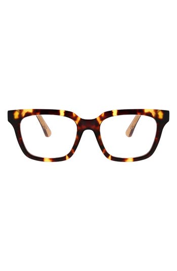 Oscar De La Renta 51mm Square Optical Glasses In Tortoise