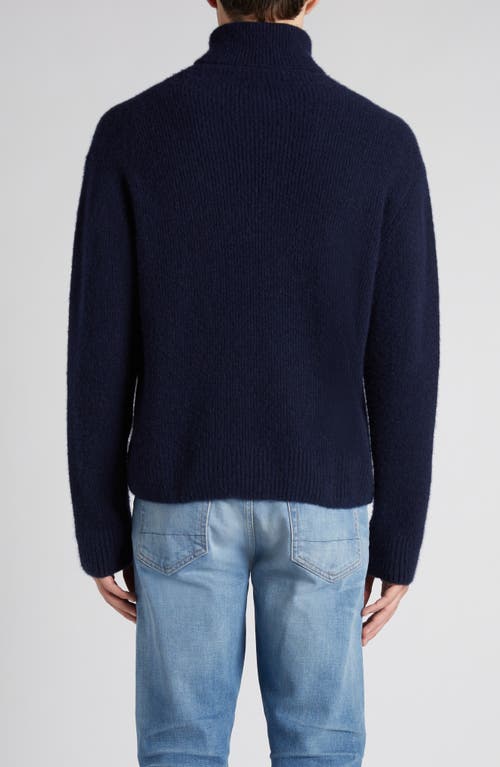 Shop Tom Ford Brushed Cashmere & Silk Turtleneck Sweater In Hb808 Moonlight Ocean