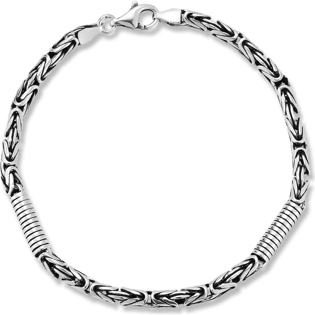 Yield Of Men Rhodium Plate Bracelet In Silver