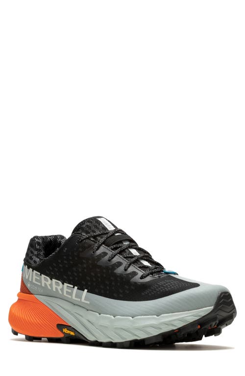 Merrell Agility Peak 5 Gore-tex® Waterproof Running Shoe In Black/tangerine