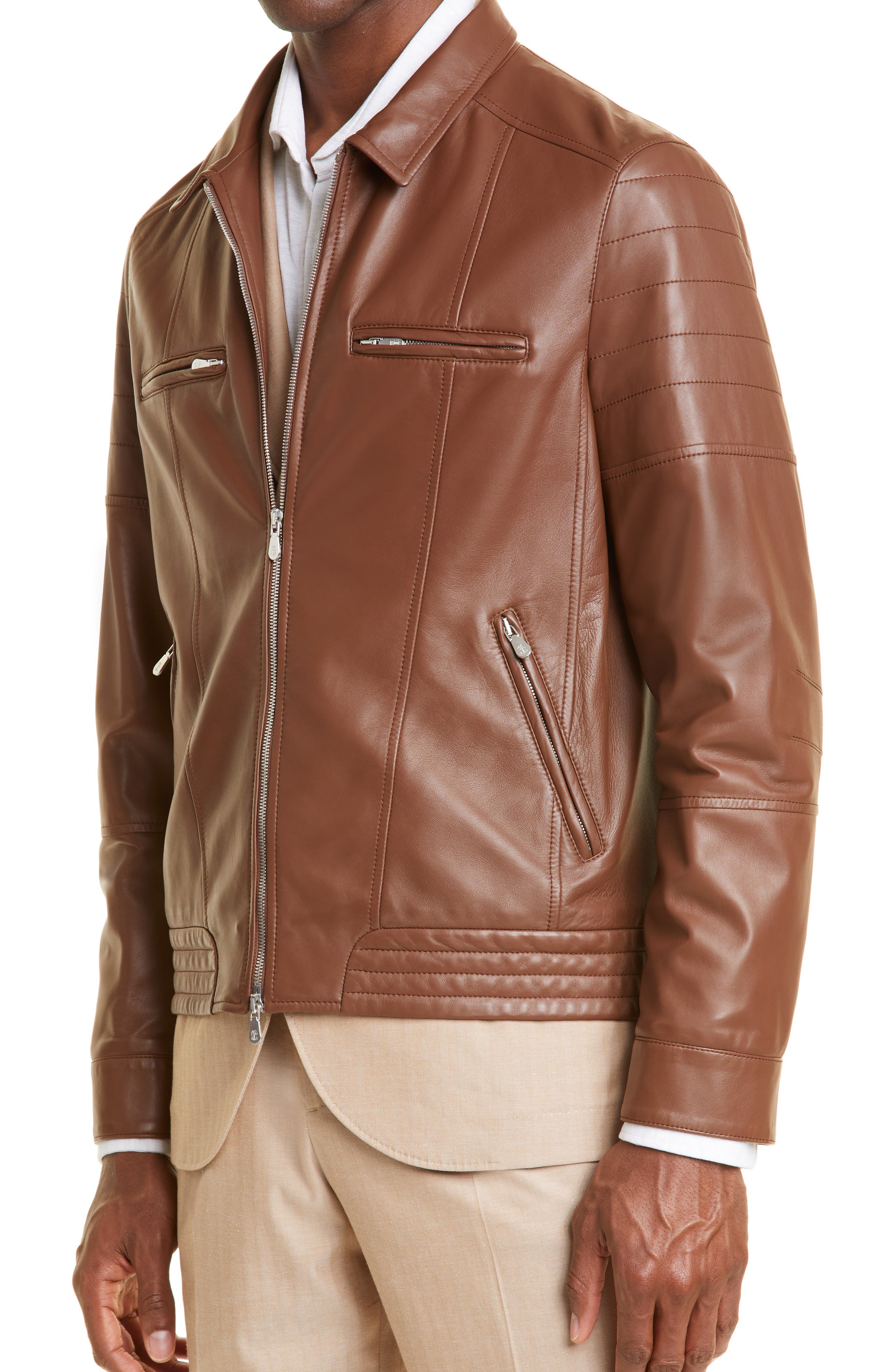 nordstrom petite leather jacket