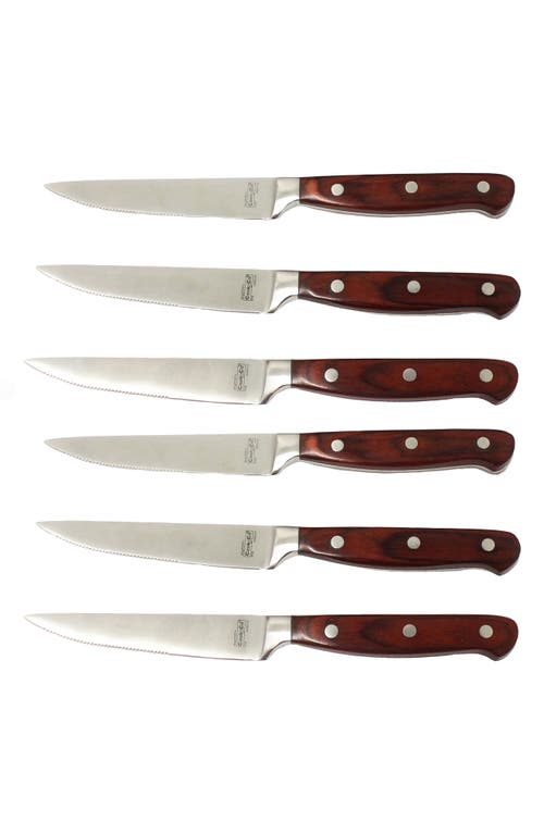 Berghoff The Pakka Steak Knife & Carving Knife 9-piece Set In Brown