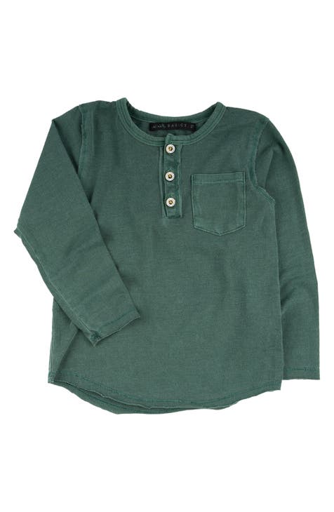 Kids' Buzz Long Sleeve Cotton Henley T-Shirt (Toddler & Little Kid)