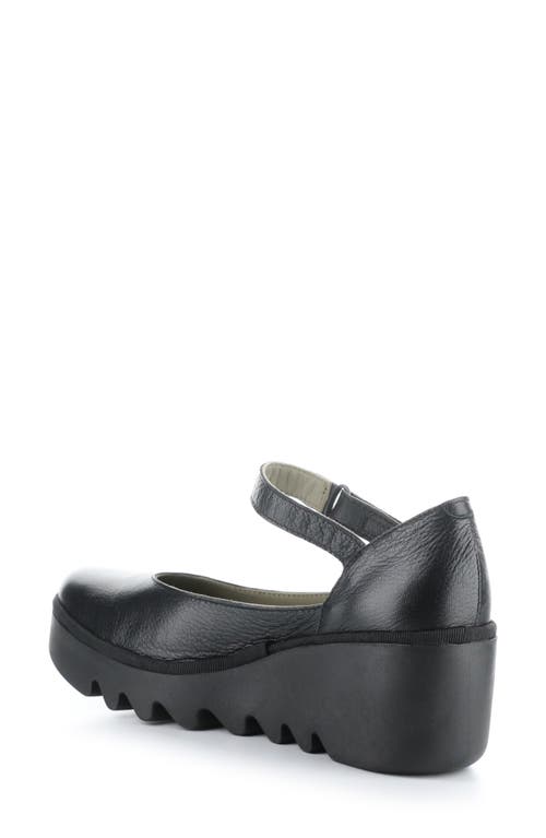 Shop Fly London Bawo Platform Wedge Pump In Black Mousse