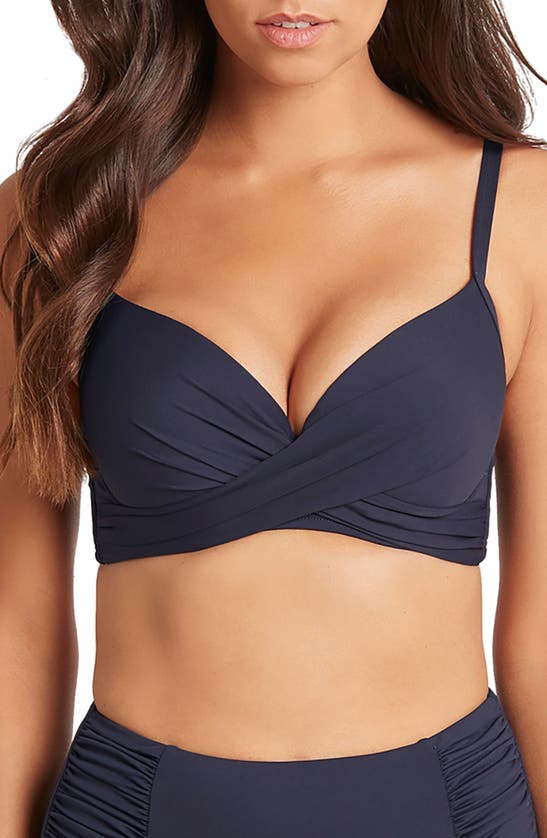 SEA LEVEL CROSS FRONT UNDERWIRE BIKINI TOP