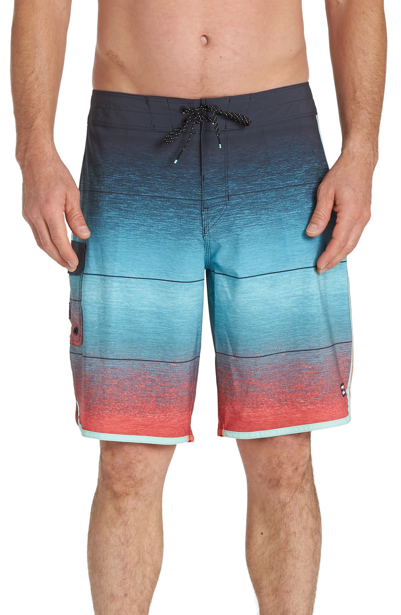 Billabong 73 Pro Board Shorts, Blue/green