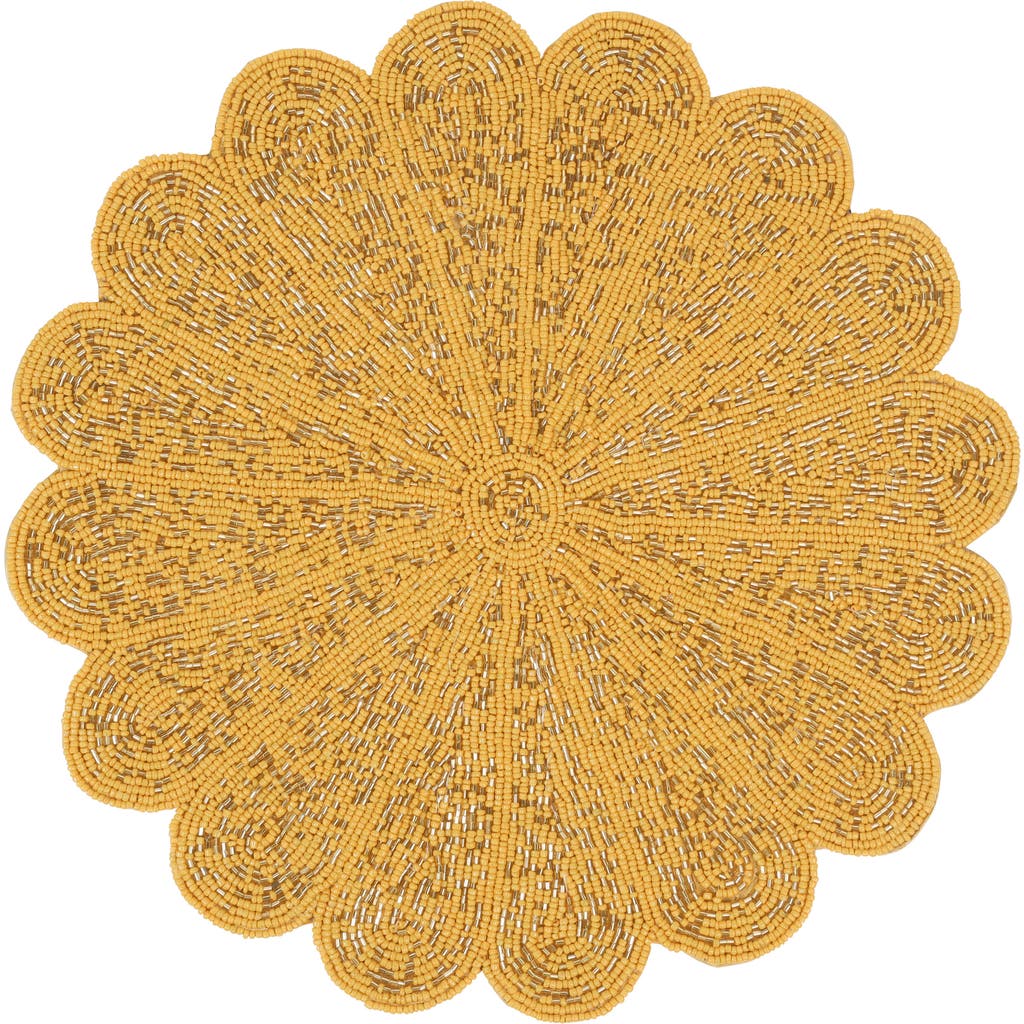 Tiramisu Sunshine Beaded Placemat In Yellow