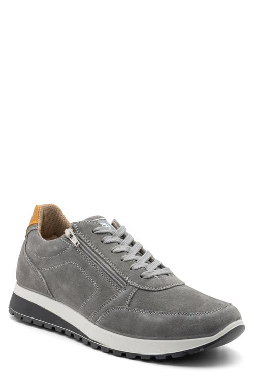 Murray Zip Sneaker in Grey Suede