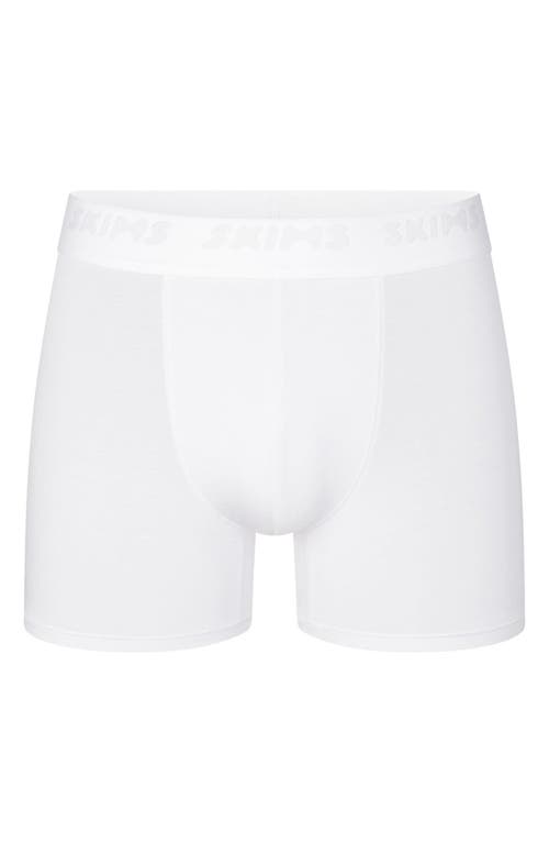 Shop Skims 3-inch Stretch Modal Boxer Briefs In Chalk