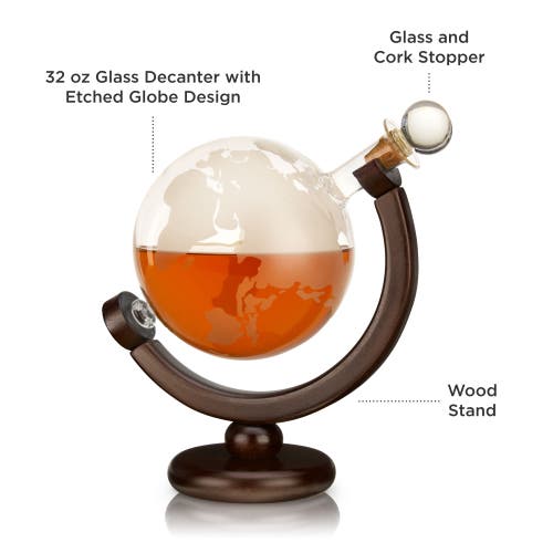 Viski Globe Liquor Decanter In Clear