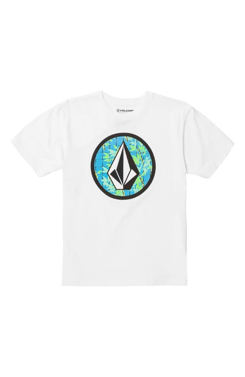 Volcom Kids' Circle Stone Graphic T-Shirt in White 