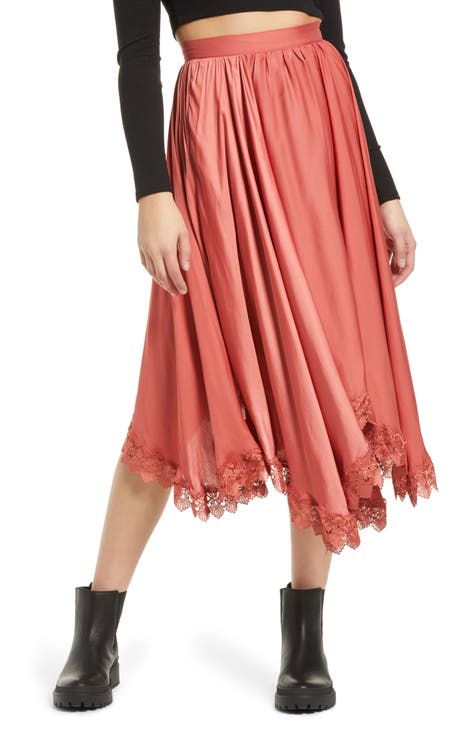 Roseland Skirt in Clover Orange