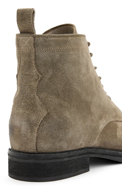 Shop Allsaints Drago Combat Boot In Khaki Green