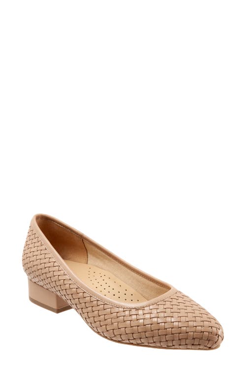 Trotters Jade Woven Pointed Toe Shoe Nude at Nordstrom,
