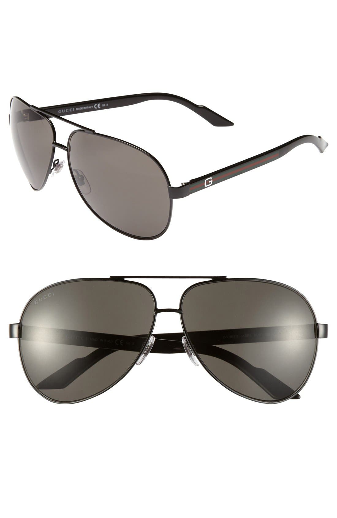 Gucci 63mm Aviator Sunglasses Nordstrom