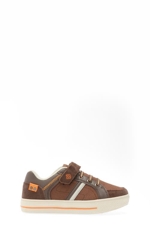 Dream Pairs School Low Top Sneaker In Brown/orange
