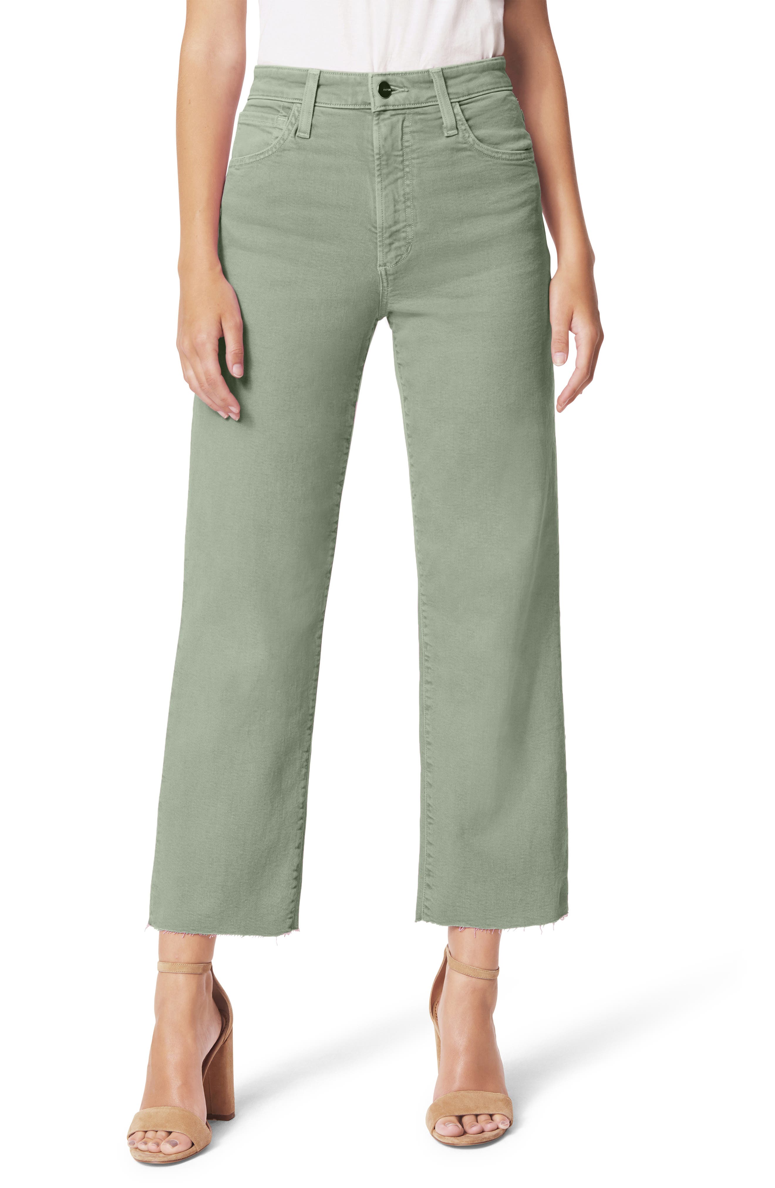 Joe's High Rise Wide Leg Crop Jeans 