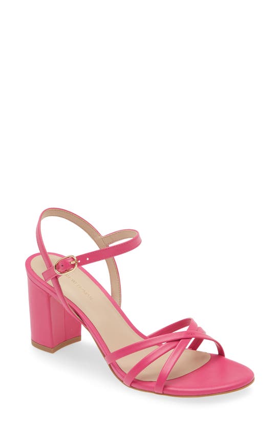 Stuart Weitzman Starla 75 Block Heel Sandal In Peonia