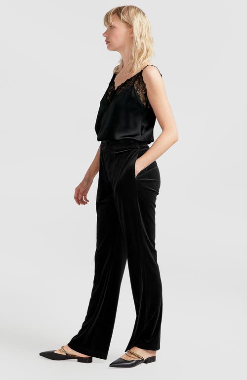 Belle & Bloom Reverie Velvet Pant In Black