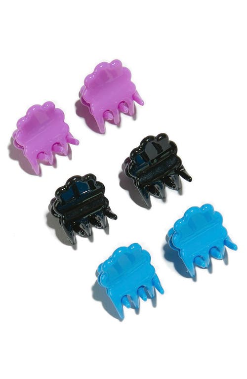 Assorted 6-Pack Micro Claw Clips in Berry