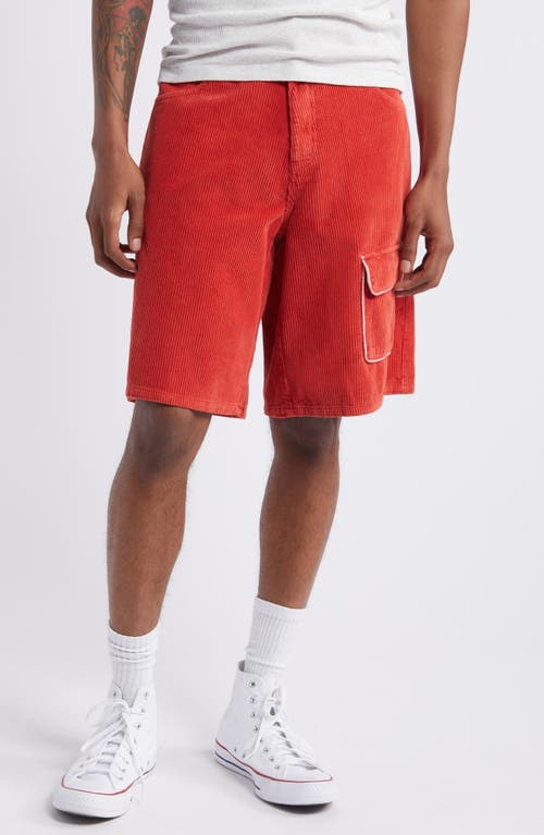 Elwood Baggy Corduroy Shorts In Red