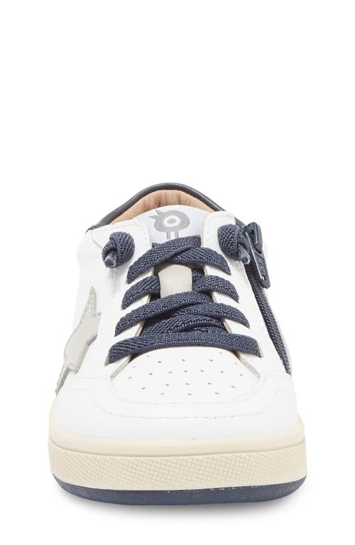 Shop Old Soles Kids' Platinum Runner Sneaker In Snow/navy/gris