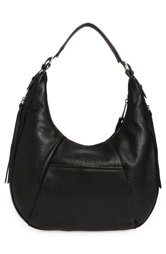Shop Aimee Kestenberg Corfu Pleated Hobo Bag In Black W/ Silver