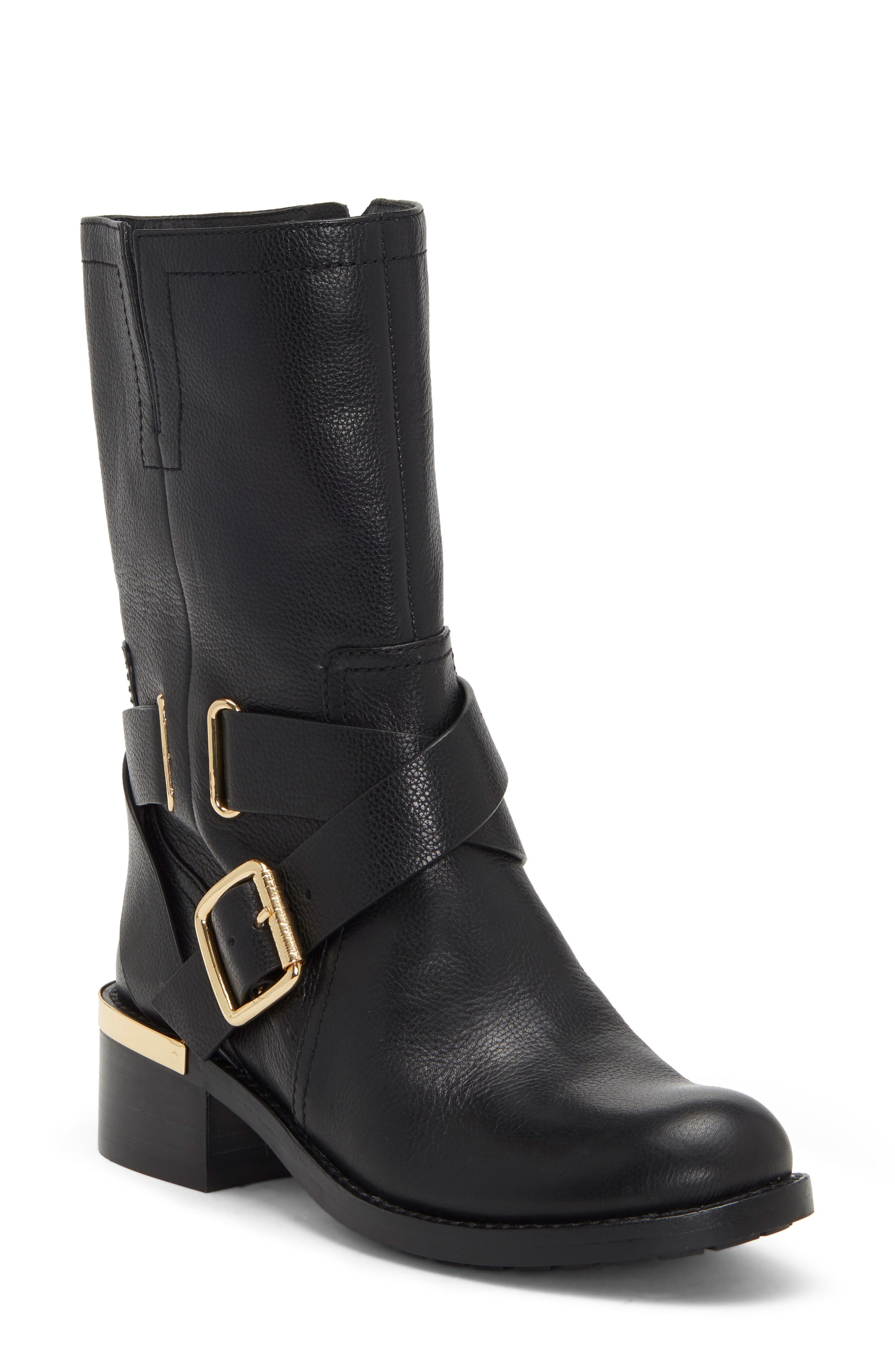 UPC 192151371945 product image for Women's Vince Camuto Wethima Engineer Boot, Size 6.5 M - Black | upcitemdb.com