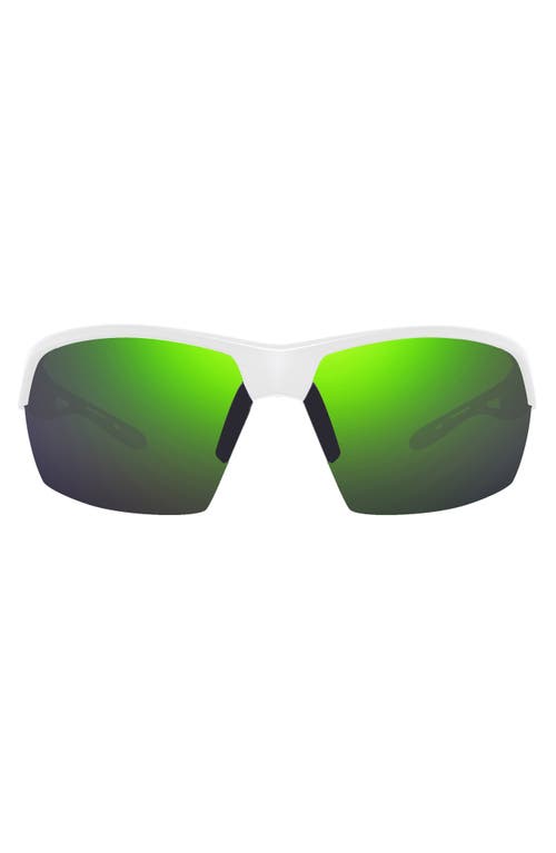 Shop Revo Jett 68mm Square Sunglasses In Matte White Evergreen