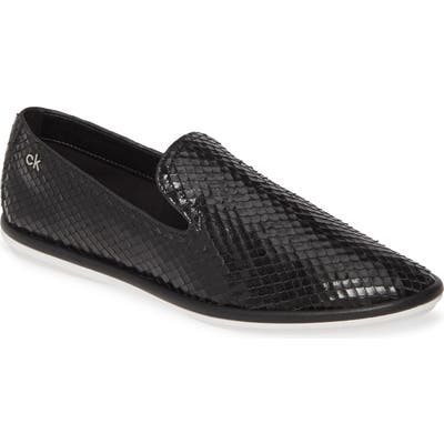 Calvin Klein Issa Armatura Embossed Loafer- Black