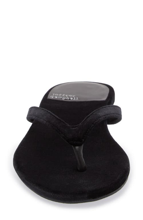 Shop Jeffrey Campbell Kierra Flip Flop In Black Velvet