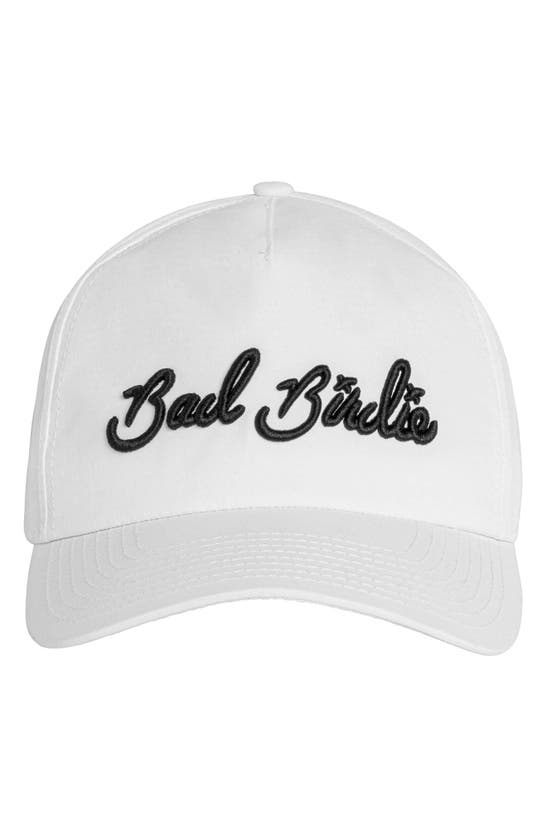 Bad Birdie Logo Script Baseball Cap In White ModeSens
