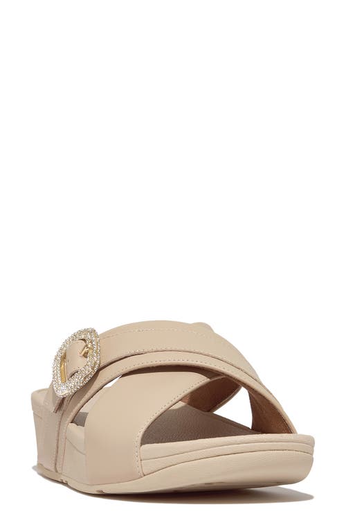 FitFlop Lulu Crystal Buckle Platform Slide Sandal at Nordstrom,