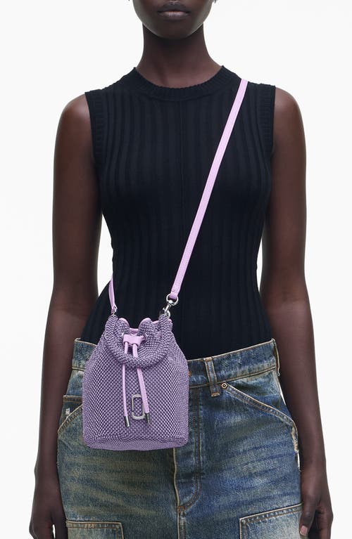 Shop Marc Jacobs The Mini Rhinestone Bucket Bag In Wisteria