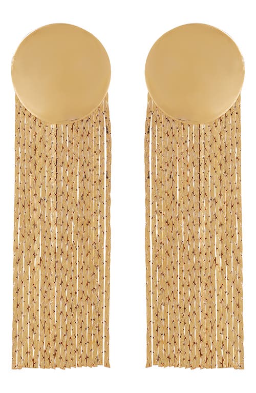 Vince Camuto Chain Fringe Drop Earrings In Gold Tone