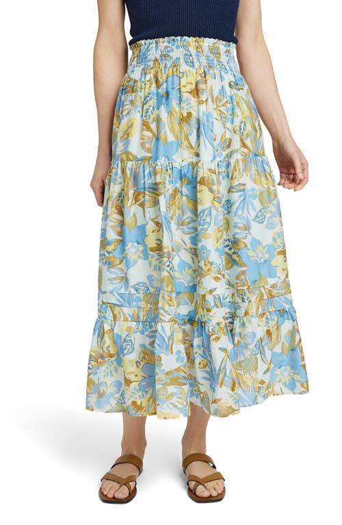 Ivy Floral Tiered Maxi Skirt in Paradise Blossom