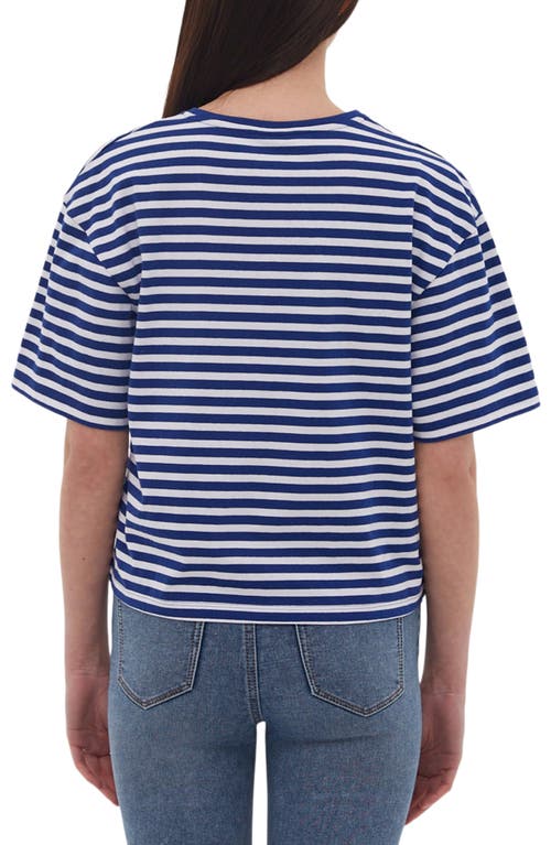 Shop Bench . Aife Stripe Oversize T-shirt In Cobalt Blue