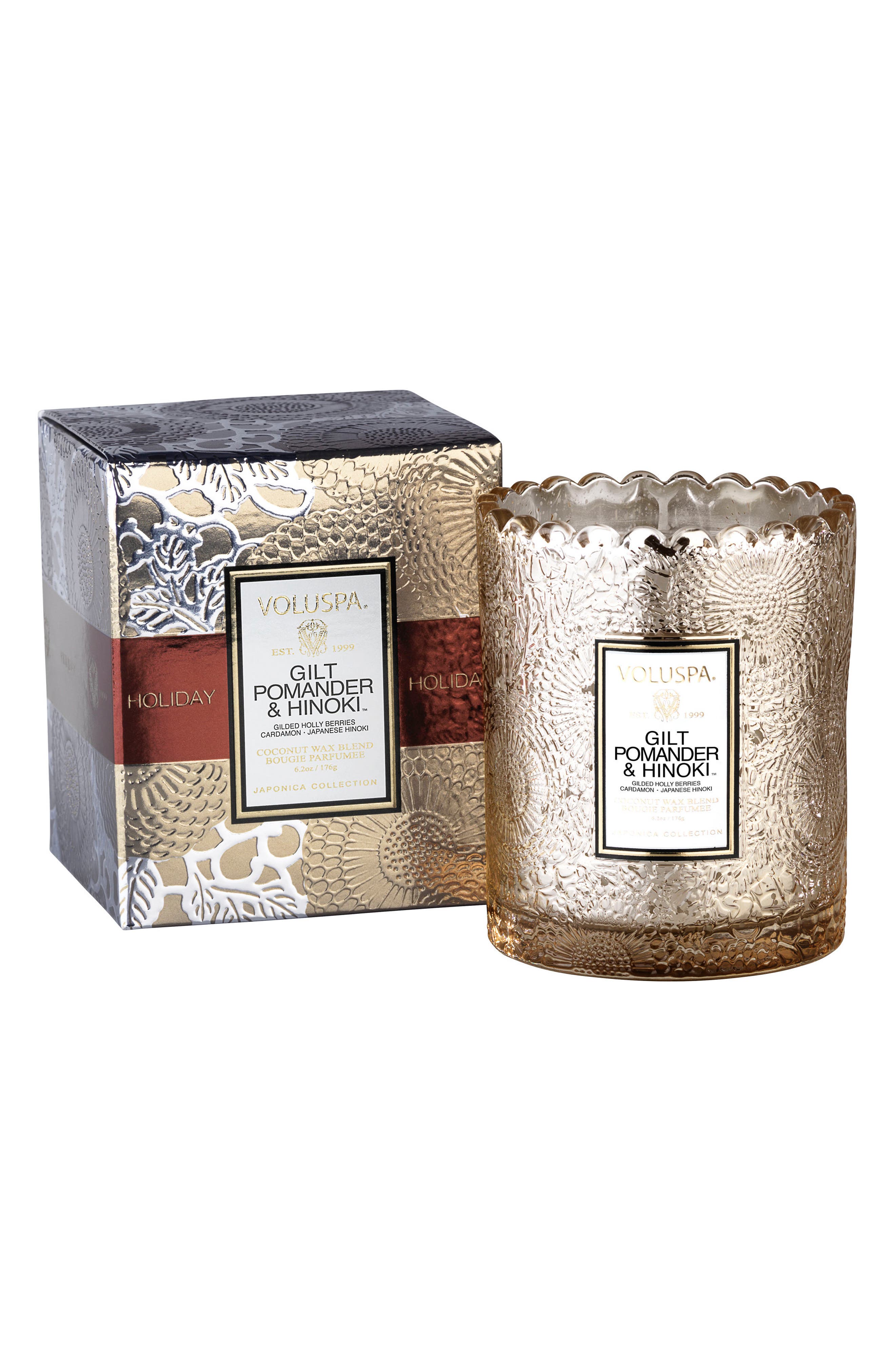 Voluspa Gilt Pomander & Hinoki Boxed Candle Nordstrom