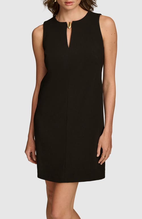 Shop Donna Karan New York Keyhole Neck Minidress In Black