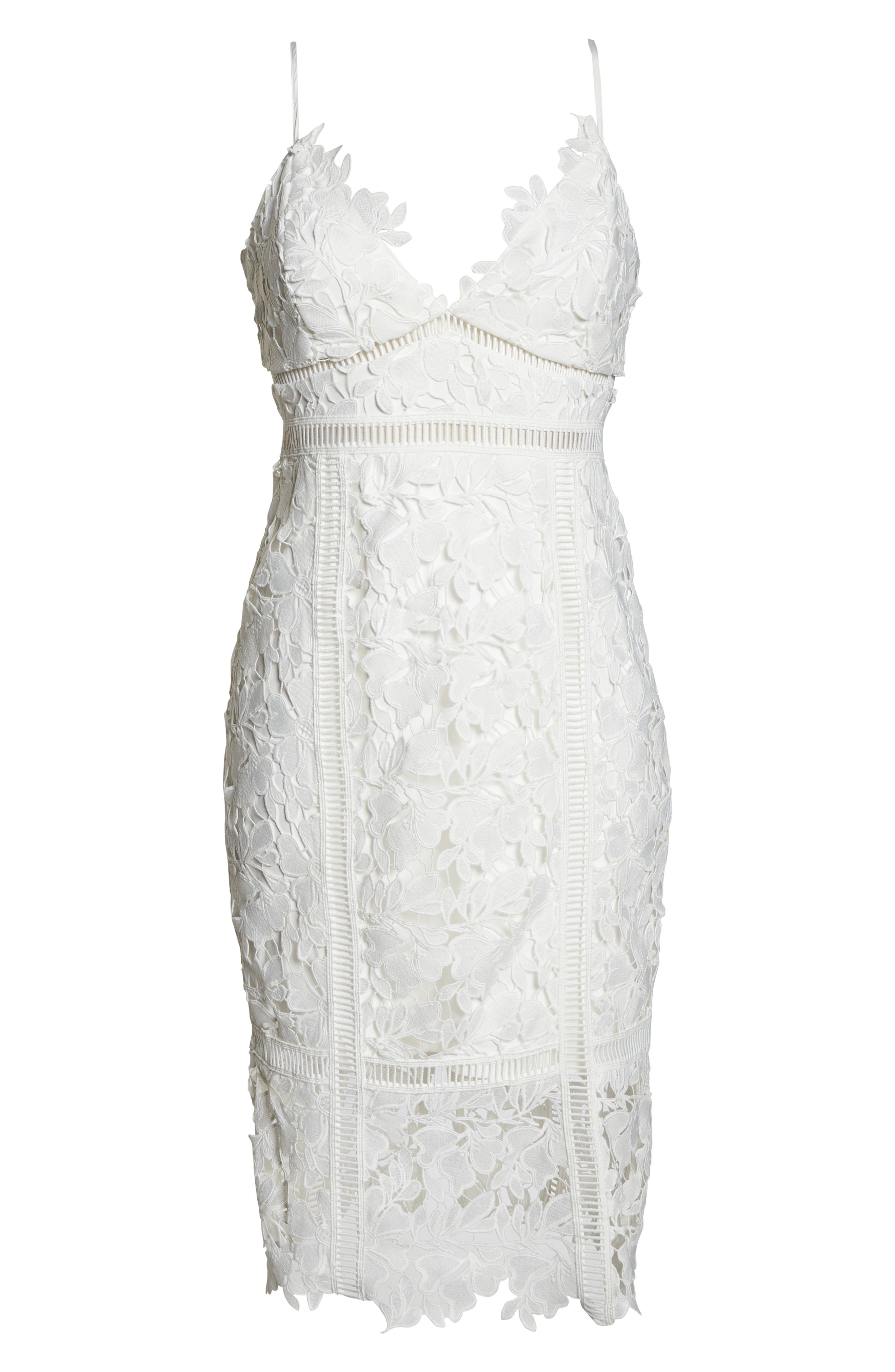 bardot botanica lace dress white