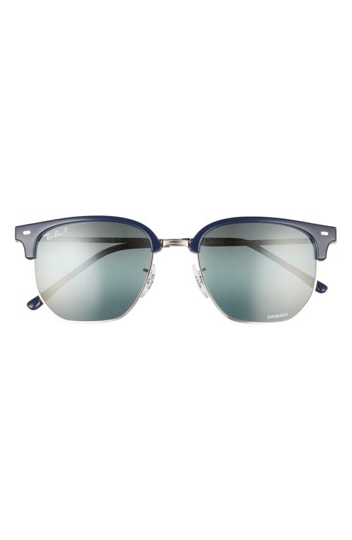 Ray-Ban Clubmaster 53mm Polarized Square Sunglasses in Blue at Nordstrom