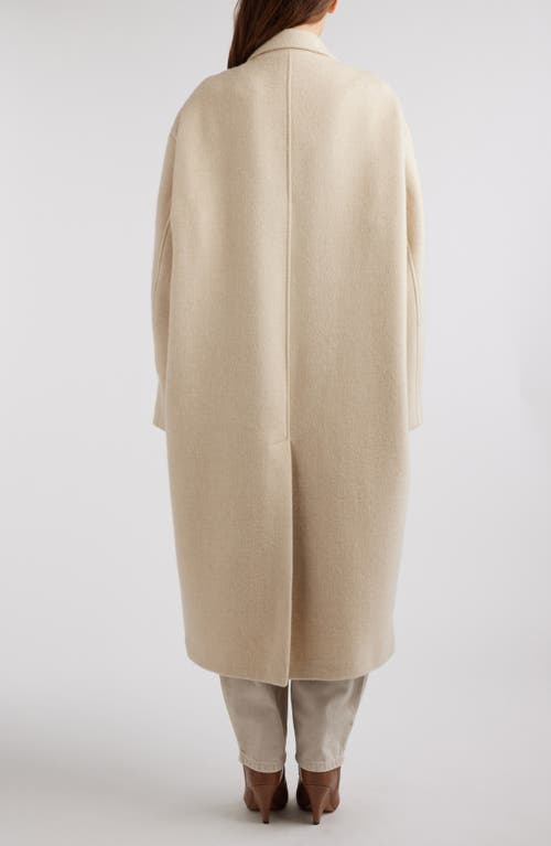 Shop Isabel Marant Efezia Oversize Wool Blend Coat In Beige