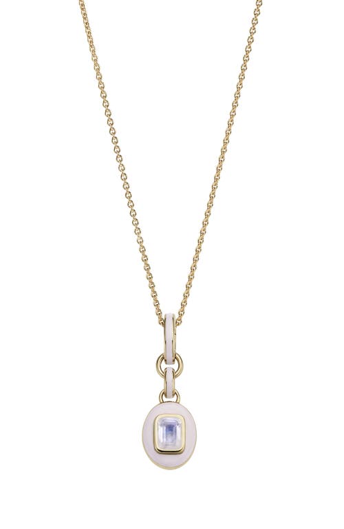 The Stone Charm Necklace in Moonstone