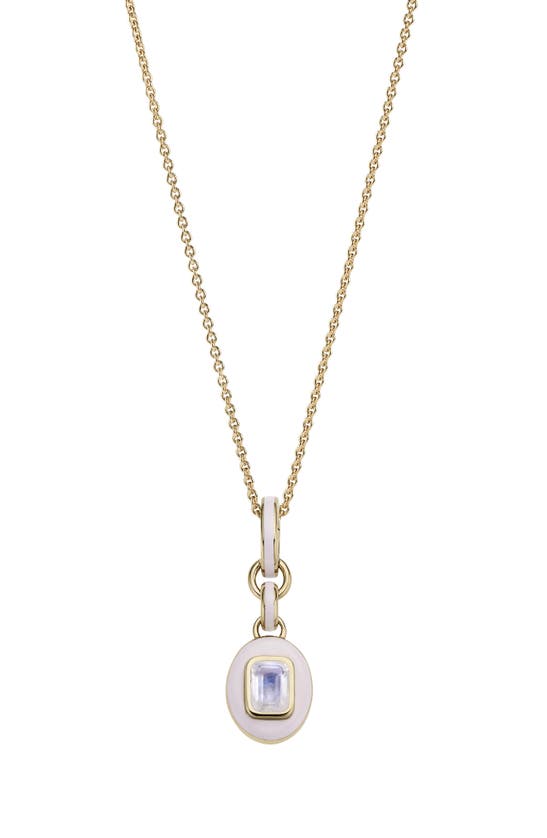 Shop Cast The Stone Charm Necklace In Moonstone