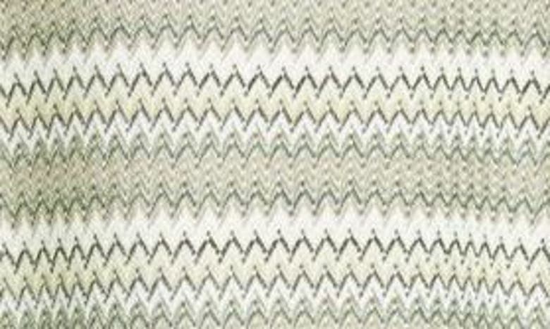 Shop Missoni Zigzag Cotton & Silk Polo In Off White Green Micro