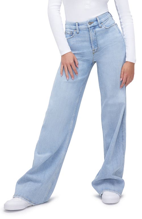 Good American Skate Wide Leg Jeans Indigo634 at