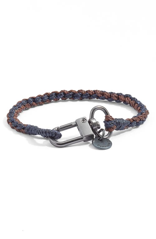 Men's Braided Two-Tone Bracelet in Dark Navy Combo