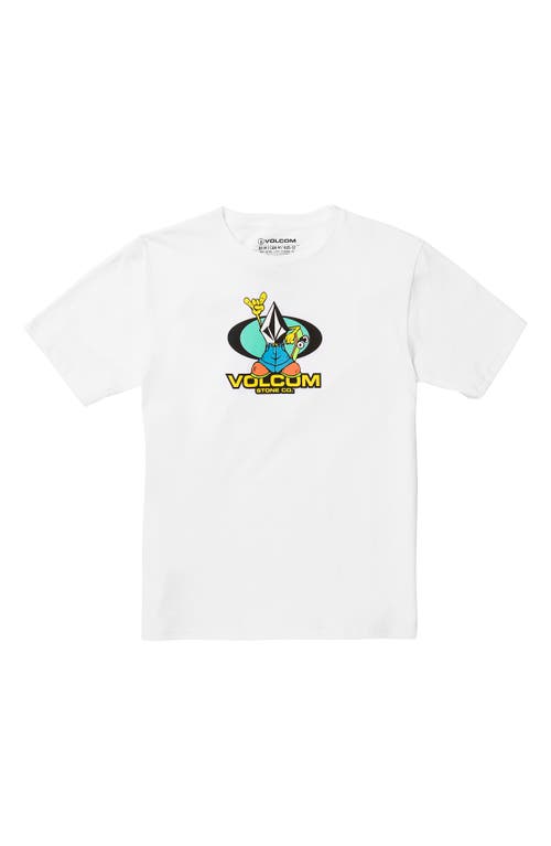 Volcom Kids' Baggy Cotton Graphic T-Shirt White at