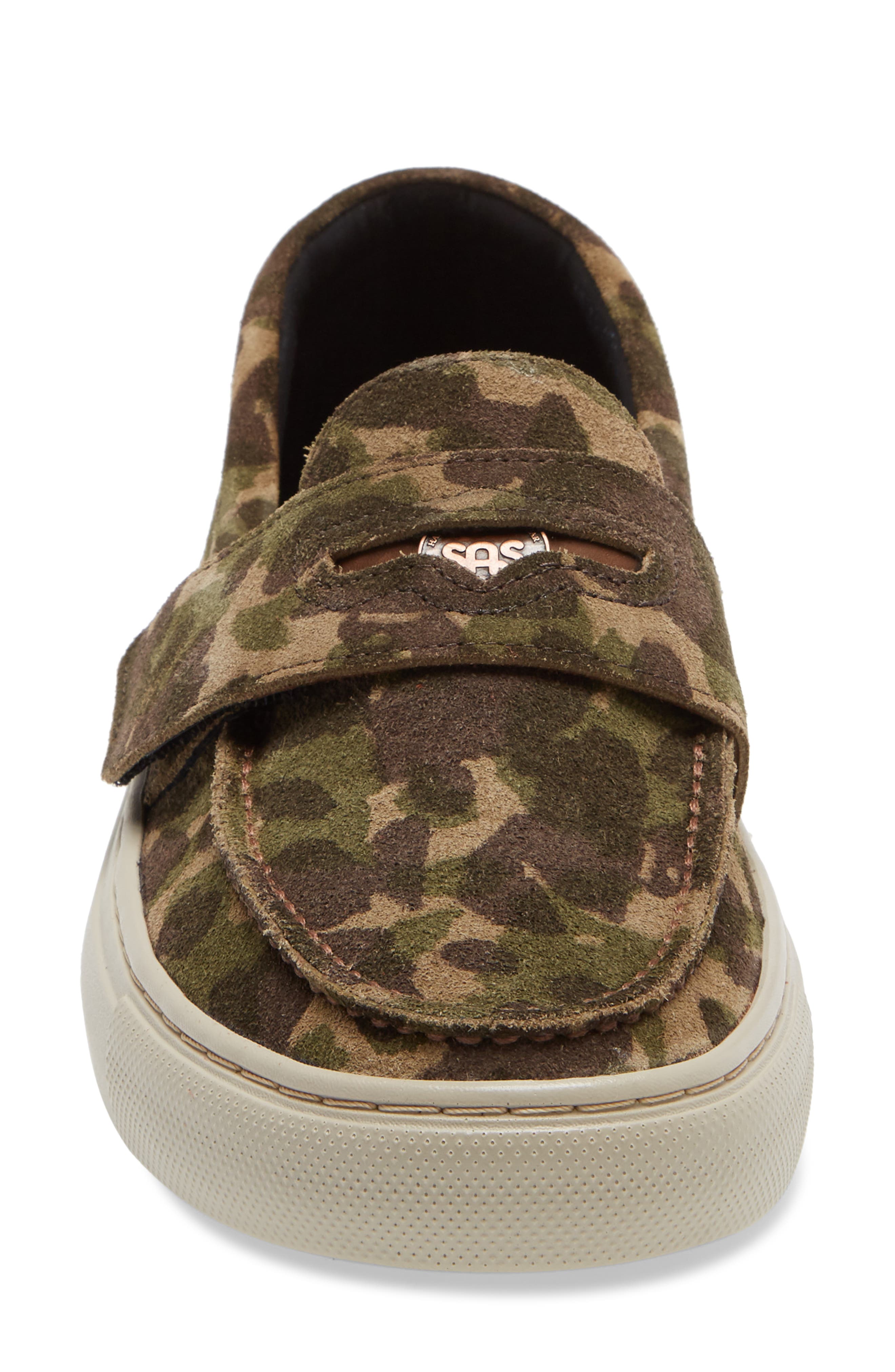 camo penny loafers